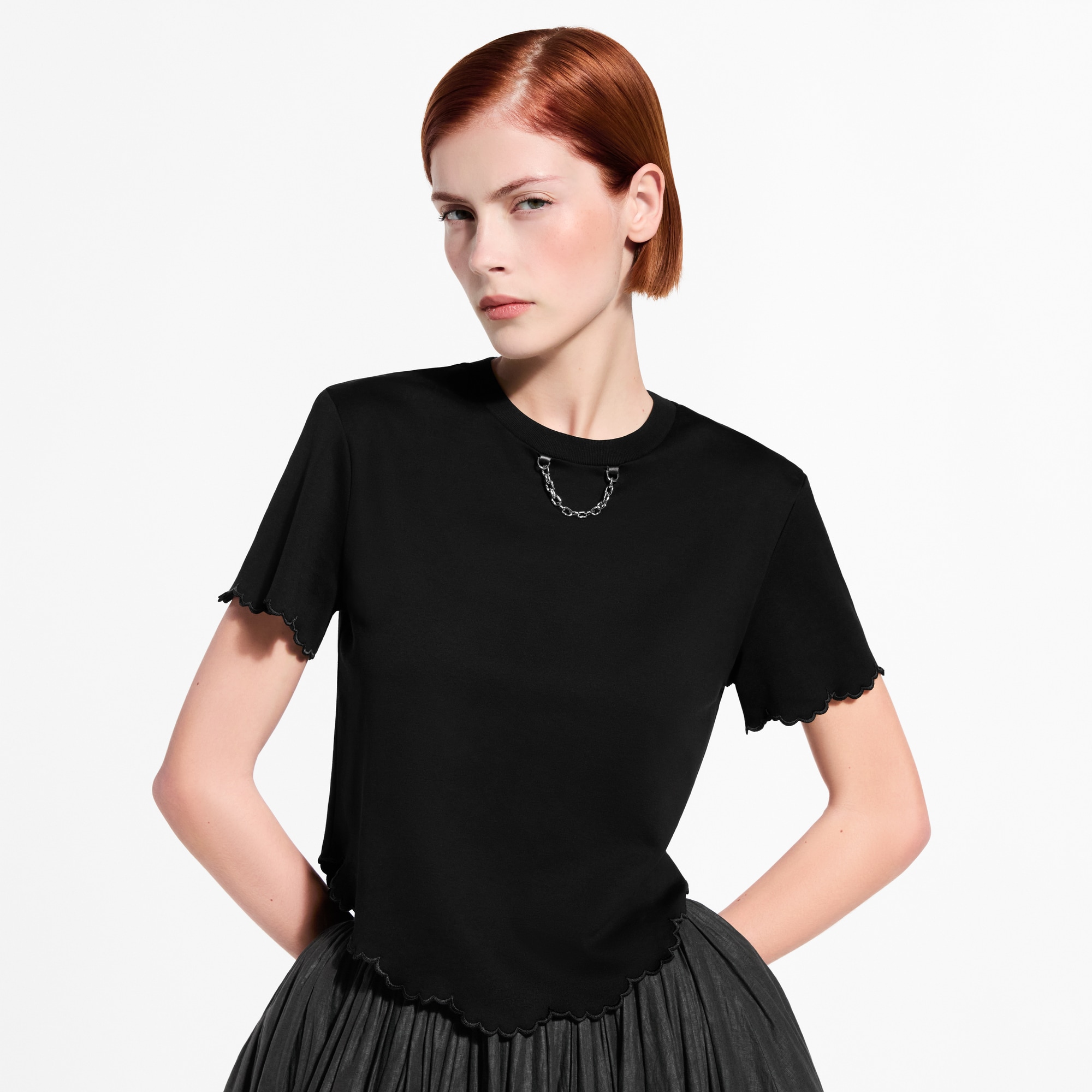 Scallop Hem Crop Top - Women - Ready-to-Wear | LOUIS VUITTON ®